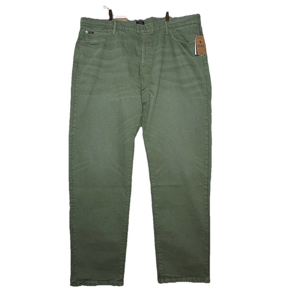 Polo Ralph Lauren Varick Slim Straight Jeans 48Bx32 Stretch Jeans Green NWT